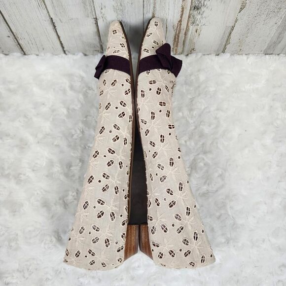 Lucky Penny Fabric Bow Flats Light Pink Purple Size 8.5 - Picture 11 of 11